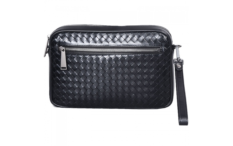 Clutch Male Men Handbag Leather Bags 100% Luxury Goods Designer Crossbody Bag Shoulder 2020 New Woven Kitting Baby Calf Top
