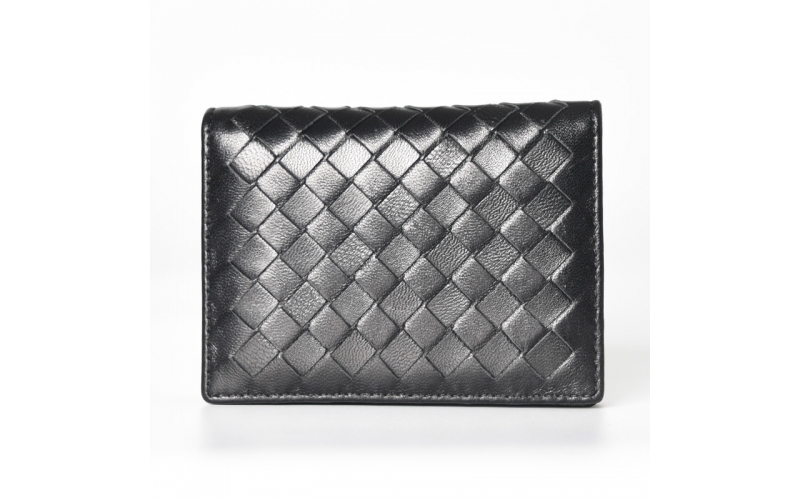 men's wallet women purse card holder walllets for male and female woven genuine leather sheep shin designer leather case brand