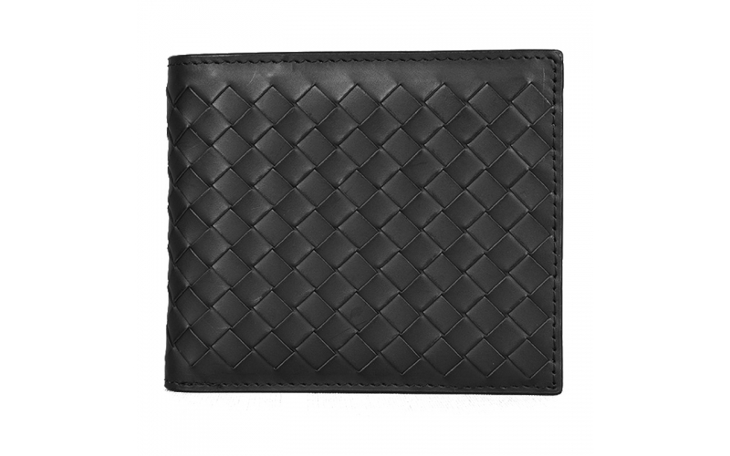 Men Wallets Coin Purses Card Holders Calf Skin Small Short Fashion Woven Simple Business 2021 New Spot 100% Leather Luxury Brand