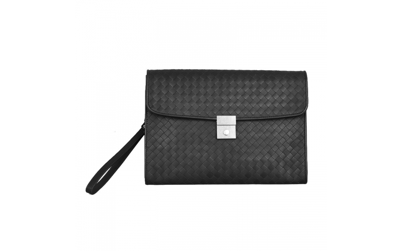 Men Handbag Clutch Male Business Boss Purse Designer Clutchs Genuine Leather Woven Luxury Men